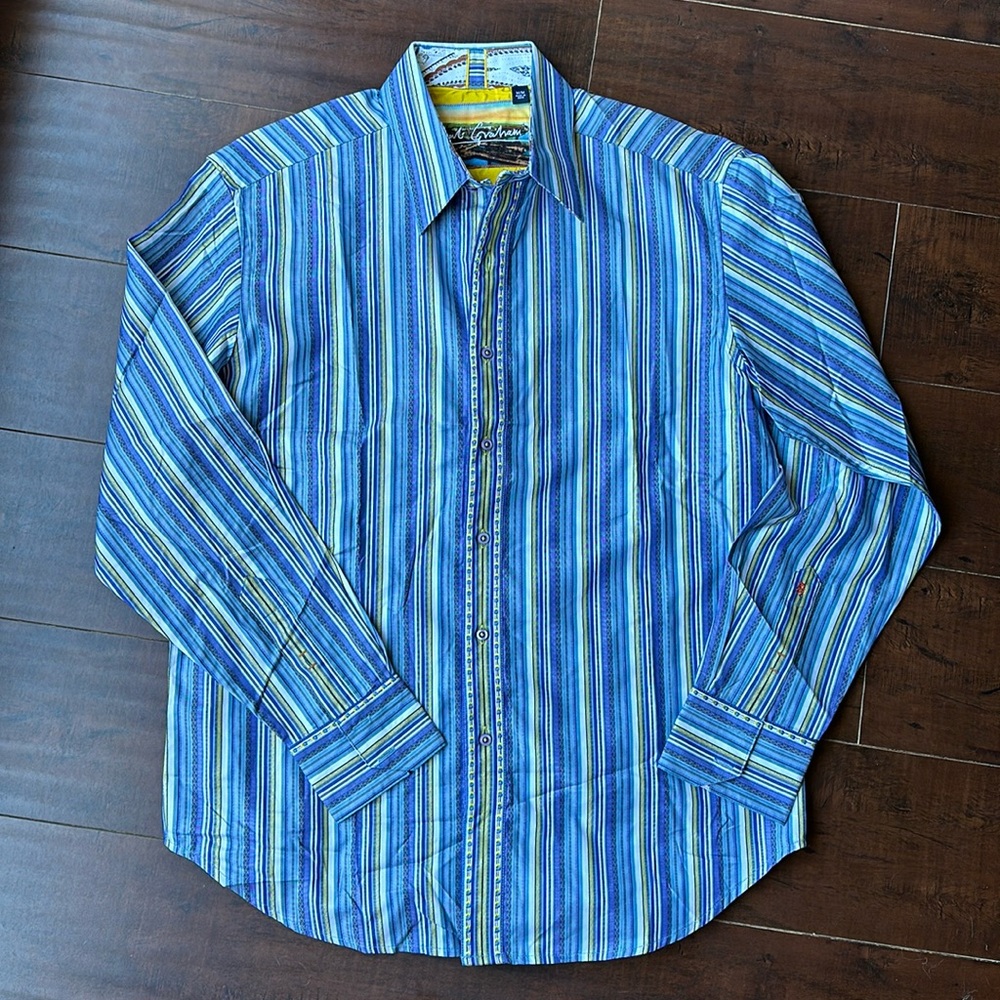 Traditional Button-Down from Robert Graham with Subtle Embroidered Details